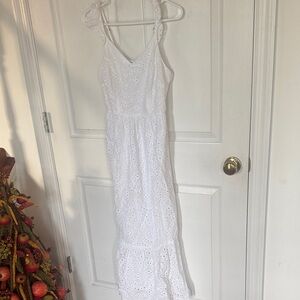 Sincerely Jules White Eyelet Maxi Dress